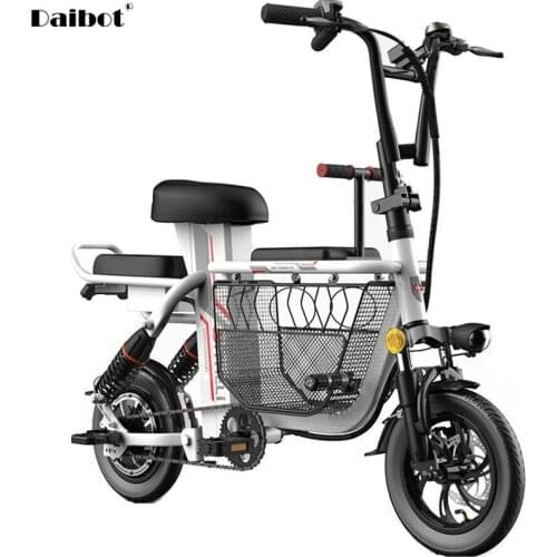 Electric Bikes Adults 2 Wheels Electric Bicycles 12 Inch 48V 150KM Removable Battery Mini Parent-child Foldable Electric Scooter