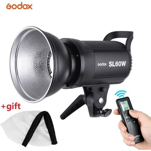 Godox SL-60 SL-60W 60Ws LED Video Light Daylight-Balanced Bowens Mount for Studio Video Recording Camera DV Camcorder