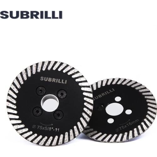 SUBRILLI 3" Hot Pressed Mini Diamond Blades With Removable M14 5/8-11 Flange Carving Cutting Disc Diamond Wheel for Engraver