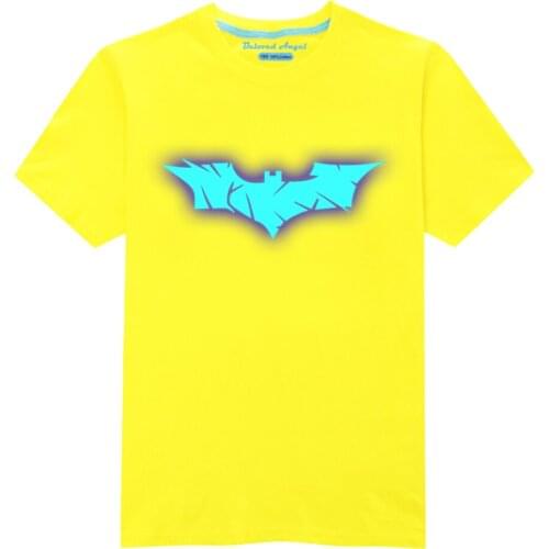 Baby Boys Cotton Tshirts Summer Luminous T shirts For Kids Cartoon Clothes Children Clothing Girls Short Sleeve Tops Tee Shirts