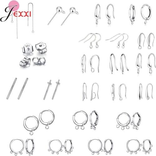 Earring Findings Earrings Clasps Hooks Fittings DIY Jewelry Making 925 Sterling Silver Hook Drop Earrings Accessories Supply