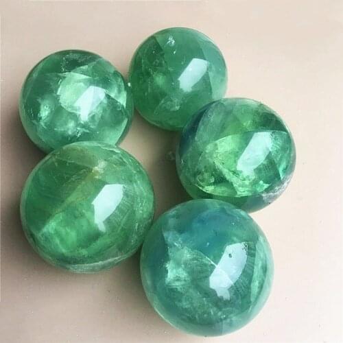 5cm Beautiful Rare Green Fluorite Crystal Sphere Ball Mexico quartz Sphere with base reiki healing