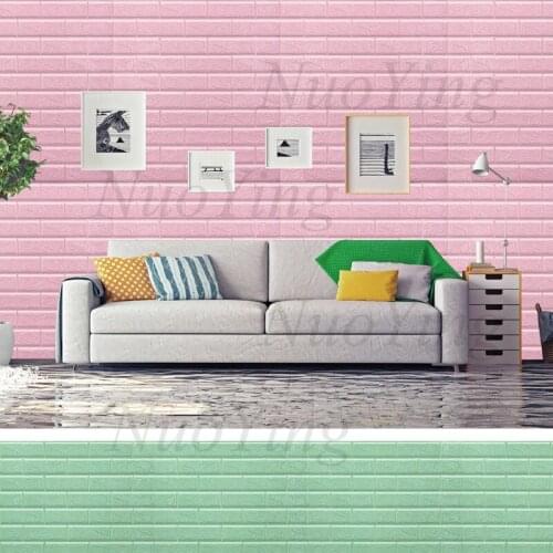 70x77/30cm PE Foam Wall Stickers Living Room Bed room Wall Covering DIY Self adhesive Brick Wallpaper for Wall Waterproof