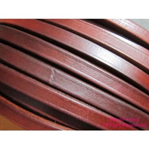 Genuine Licorice leather cord ancient color 10x6mm licorice leather