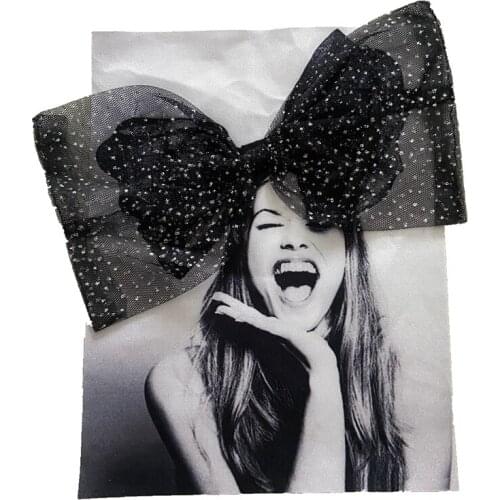 New Arrival Handmade Bow 3D Printed Girl Patches Sew on Lady Patches DIY 1 Piece