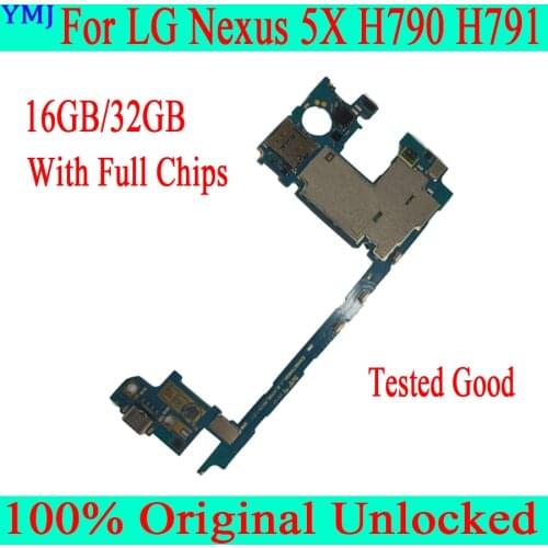For LG Nexus 5X H790 H791motherboard 16gb/32gb Original unlocked logic board with full chip mainboard 100% tested Plate