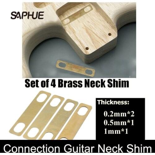 10 Sets Connection Guitar Neck Shim Durable Heightening Gasket Musical Bass Instrument Accessories Tool Brass Compact