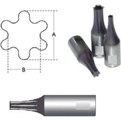 Rotary broaching punch head T6 T8 T10 T15 T20 T25 punch rolling burnishing head tools broaching torx punch for CNC lathe parts