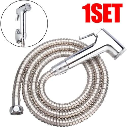 Handheld Bidet Spray Shower Head Toilet Adapter Wall Bracket Hose Kit Bidet Parts Bathroom Fixtures