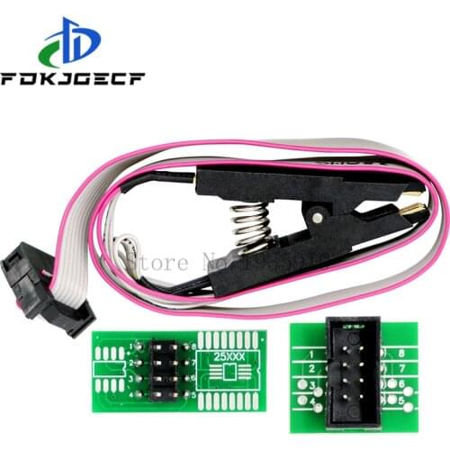 Programmer Testing Clip SOP SOP16 SOIC8 SOP8 Test Clip For EEPROM 93CXX / 25CXX / 24CXX in-circuit programming+2 adapters