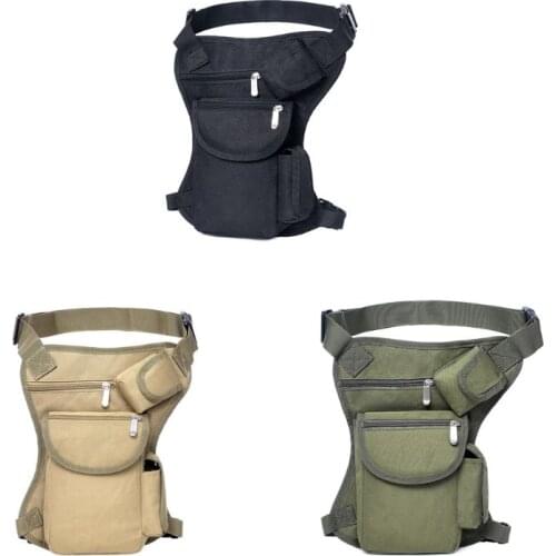 Outdoor Fashion Solid Color Leg Bag Texture Phone Large Capacity Waist Pack U7EF