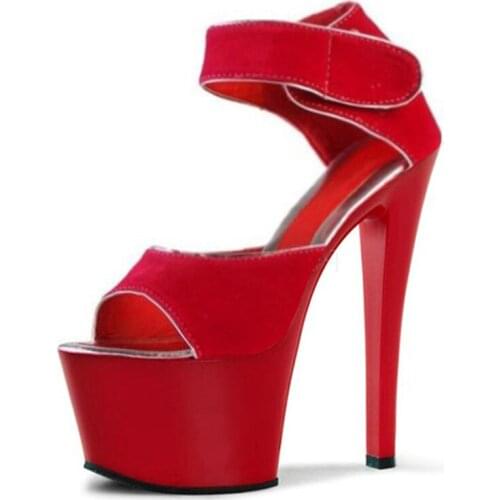 Spring fashion Roman hollow out super high heels sandals nightclub big yards of shoes 17cm