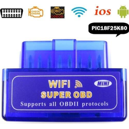 ELM327 WIFI V1.5 Obd2 Car Diagnostic Scanner For iOS/Android elm 327 Auto Diagnostic tools ELM-327 WI-FI Obdii PIC18F25K80 Chip