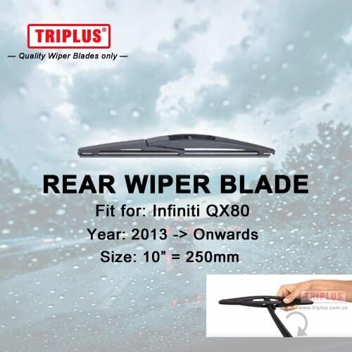 Rear Wiper Blade for Infiniti QX80 (2013-Onwards) 1pc 10" 250mm,Car Rear Windscreen Wipers for Back Windshield
