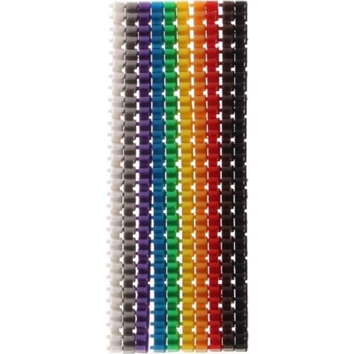 150 Pcs Cable Markers Colourful C-Type Marker Number Tag Label For 2-3mm Wire
