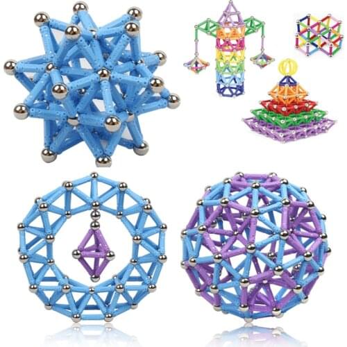 200/100/50pcs Magnetic Designer Building Blocks Toys Similar Building Kit Toys Playing Magnetic Toy Bricks For For Children Kids