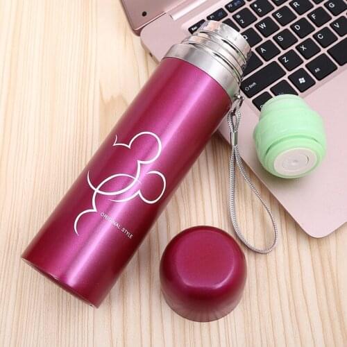 2018 Hot Bullet Thermos Water Bottle Leakproof Portable 500ml Women Thermo Mug Vacuum Flask Stainless Steel Thermoses Thermocup