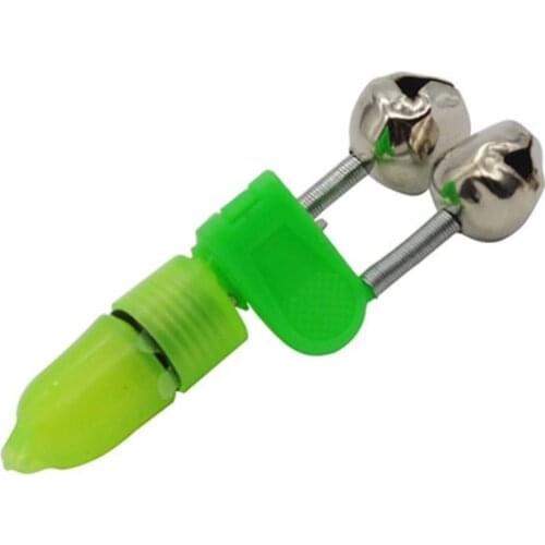 3 Pcs Fishing Rod Tip Bite Alert Alarm Twin Bells with Night LED Light Lamp LED Light Lamp