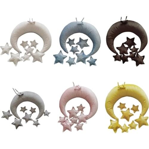 9 Pcs/Set Newborn Photography Props Baby Posing Crescent Pillow+Stars Kit Baby Photo Shooting Fotografi Accessories
