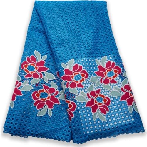 African Lace Fabric 2021 New White Guipure Whit Stones Flowers Sewing Embroifery Fabrics 5 Yards Dresses For Womem Wedding A2535