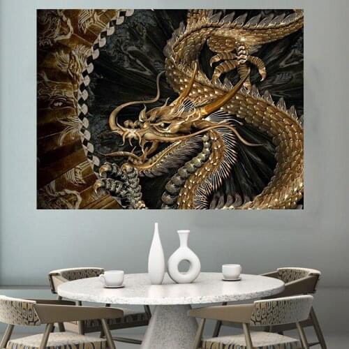 DIY Diamond Painting Embroidery Fantasy "Dragon Couple" Cross Stitch Square/Round Diamond Pattern Rhinestones Home Decoration
