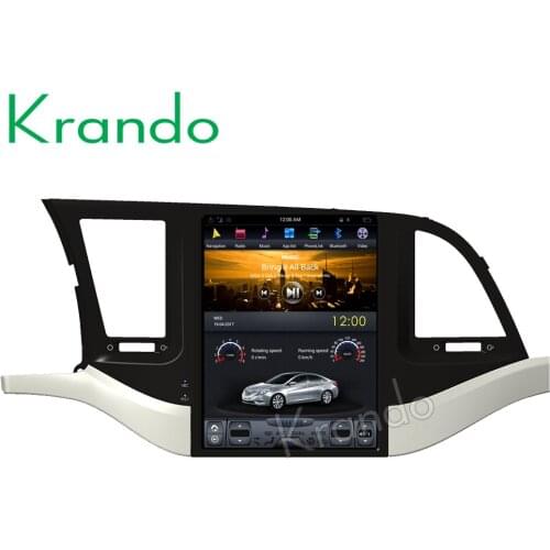 Krando Android 8.1 10.4" Tesla Vertical screen car gps dvd player for Hyundai Elantra 2016+ entertainment multimedia system