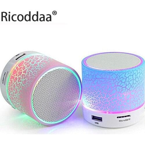 Bluetooth Speaker Mini Wireless Loudspeaker Crack LED TF USB Subwoofer Bluetooth Speakers MP3 Stereo Audio Music Player