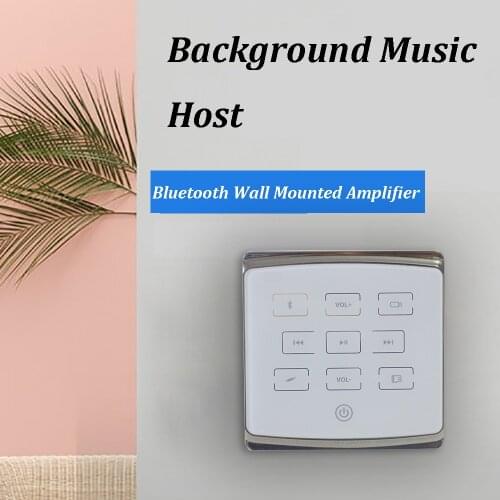 Bluetooth Amplifier Audio Wall Mounted Power Amplifier Mini Amplificador with USB/TF/AUX/ Supporting from 2 to 4 Speakers