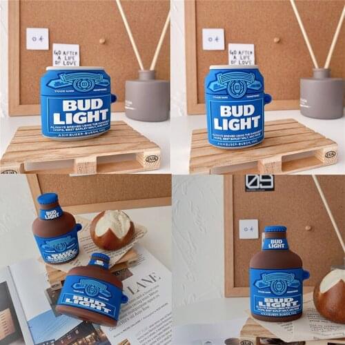 Cute 3D Soft silicone for Airpods 1/2 Pro Earphone Cover Silicone Soft Bluetooth Headset Cases Fashion Trends Beer Accessories