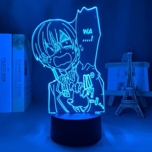 Ciel Phantomhive Led Night Light for Kids Bedroom Decor Nightlight Birthday Gift Anime Gadget Room Table Lamp Black Butler