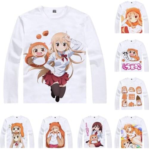 Coolprint Anime Shirt Himouto! Umaru-chan T-Shirts Long Sleeve Umaru Doma Nana Ebina Kirie Motoba Cosplay Kawaii Shirts