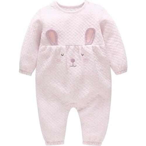 Vlinder Baby Girl Rompers baby girl clothes spring autumn Lovely Violet Rabbit jumpsuits 3M~24M infant rompers