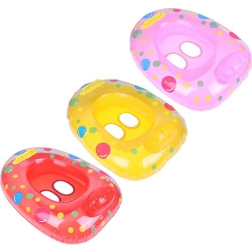 Swim Ring Seat Boat Water Sport Portable Summer Baby Kids Cartoon Safety Swimming Ring Inflatable Swim Float Water Fun Pool Toys