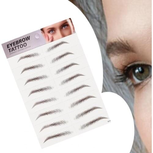 Home Eyebrow Sticker With Film Protector Customized All Match Style Gentle Curve Enhancers Eyebrow Sticker