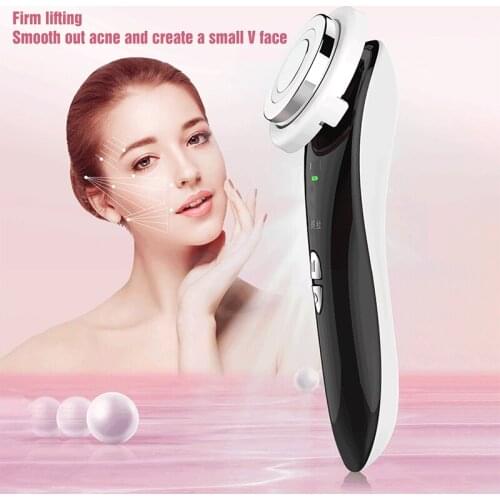 201 USB Rechargeable Colored Light Iontophoresis Beauty Instrument Facial Massager Skin Rejuvenation Face Lifting Device
