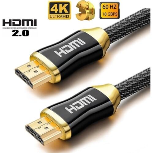 HDMI Cable 4K Ultra HD 60Hz Male to Male HIgh Quality Gold plated Braided Cable For HD TV Projector PS4 XBOX Hdmi 2.0 Cable