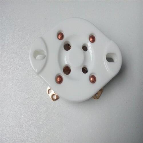 4pcs ceramic tube socket seat GZC4-1-G 4 pin seat tube holder golden foot for 2A3/300B A/811