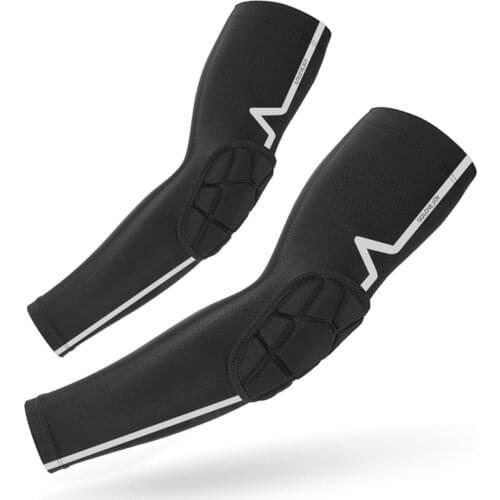 A Pair of Compression Elbow Sleeves Women Men Anti Slip Elbow Support Elbow Pads Guards for Basketball Volleyball Cycling