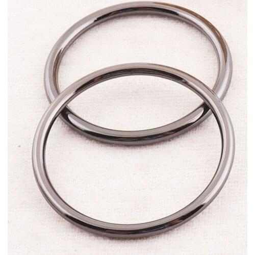 38mm-1 1/2" Gunmetal O rings 8 PCS Buckles Webbing Strap Collar Chain Choker Leather Belt Clasp Harness Handbag Purse Straps