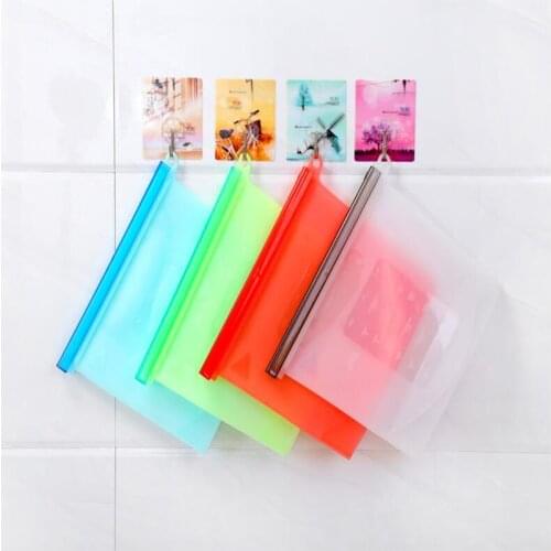 Reusable Silicone Food Storage Bags Great as Fridge Vegetable Drawer Organizer Keep Fresh Produce Bag