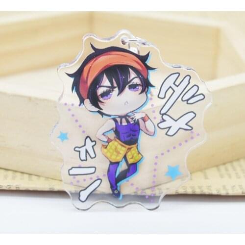 [MYKPOP]JoJos Bizarre Adventure Keyring Action Figure Pendants Decoration for Keys Bags Amine Fans SC20082820