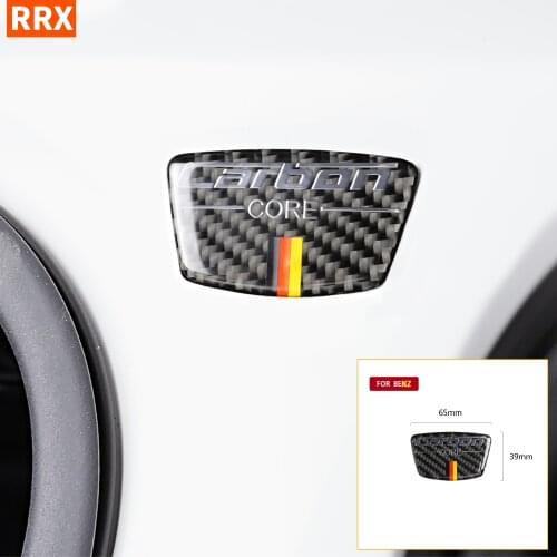 For Mercedes Benz C Class W205 C180 C200 C300 GLC Carbon Fiber Sticker Emblem Car B Column Door Bumper Exterior Car Accessories