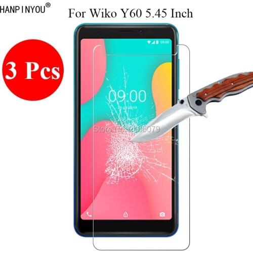 3 Pcs/Lot New 9H 2.5D Tempered Glass Screen Protector For Wiko Y60 5.45" Protective Film + Clean Tools