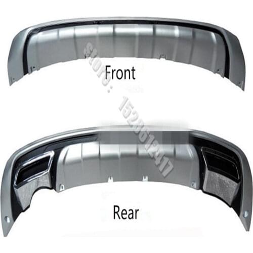 ABS Chrome Front+Rear bumper cover trim plastic Bumper bars front and rear bumper for 2011-2017 Kia Sportager