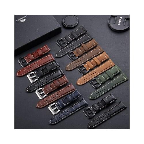 Genuine Leather Watch band Strap for Garmin Fenix 5 6 5 Plus 6Pro Bracelet Forerunner 935 945 GPS Watchband