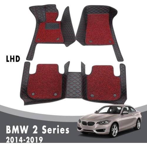 Luxury Carpets For BMW 2 Series 2019 2018 2017 2016 2015 2014 Auto Double Layer Wire Loop Car Floor Mats Interior Accessories