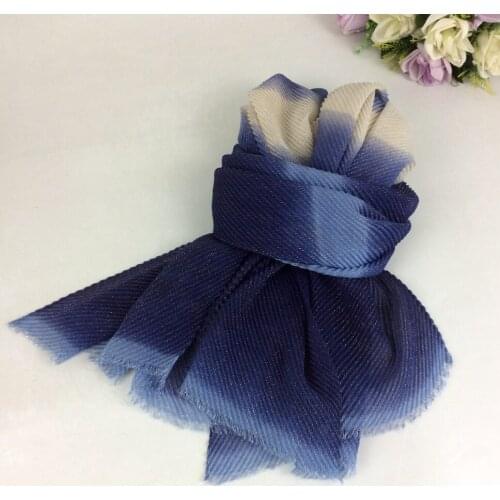 2019 Luxury Ombre Tie Dye Gold Glitter Glitter Cotton Crinkle Shawls Muslim Hijab Shimmer Wrinkle Scarves Crumple Bubble