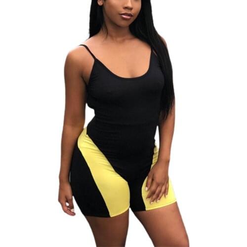 Print Sexy Clubwear Playsuit Women Slim Bodycon Romper Summer Sleeveless Casual Party Sportswear Leotard Tops Fitness Jumpsuit