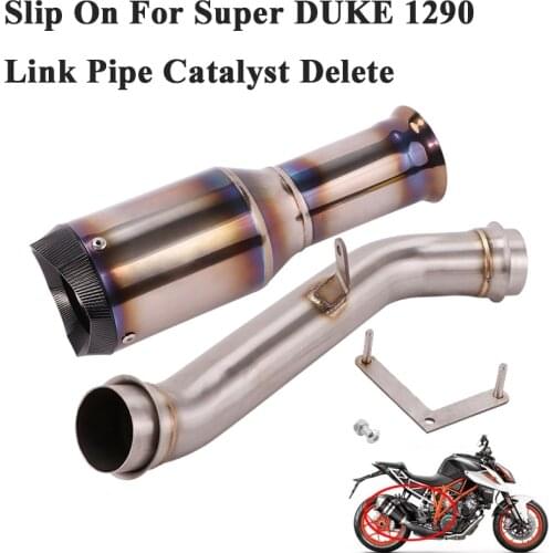 Titanium Alloy Slip On For Super DUKE 1290 R GT Motorcycle Exhaust System Escape Modify Link Pipe Muffler Eliminator Enhanced