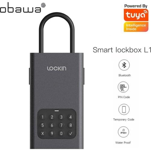 Obawa Lockin L1 Smart Key Box Tuya APP Security Password Digital Weatherproof Wall Mounted Indoor Outdoor Safe Box